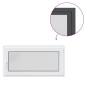 vidaXL Παράθυρο Κάτω Στρώματος RISOR 120 x 60 cm PVC και Γυαλί Ανθρακί