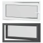 vidaXL Παράθυρο Κάτω Στρώματος RISOR 120 x 60 cm PVC και Γυαλί Ανθρακί