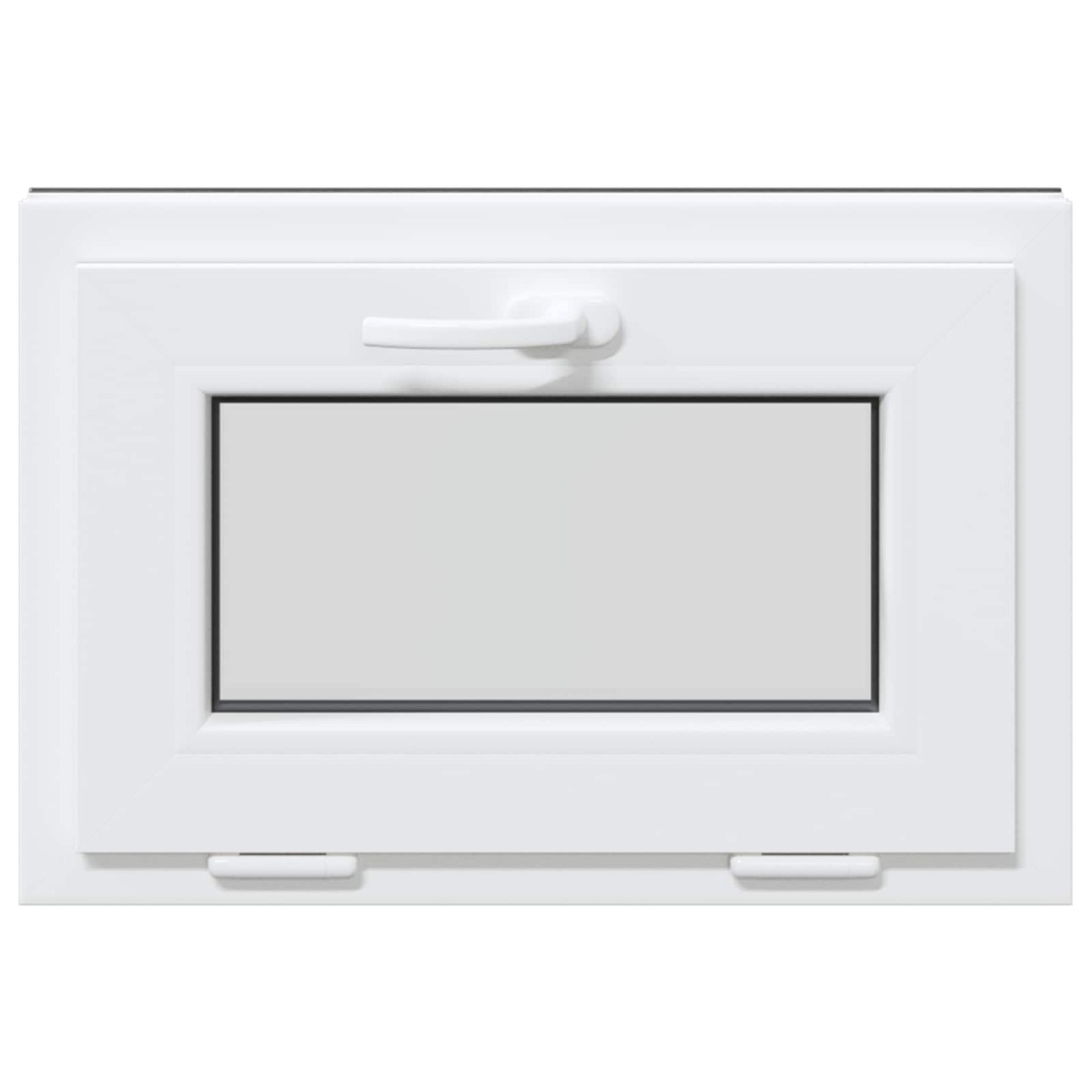 vidaXL Παράθυρο Κάτω Στρώματος RISOR 60 x 40 cm PVC και Γυαλί Ανθρακί