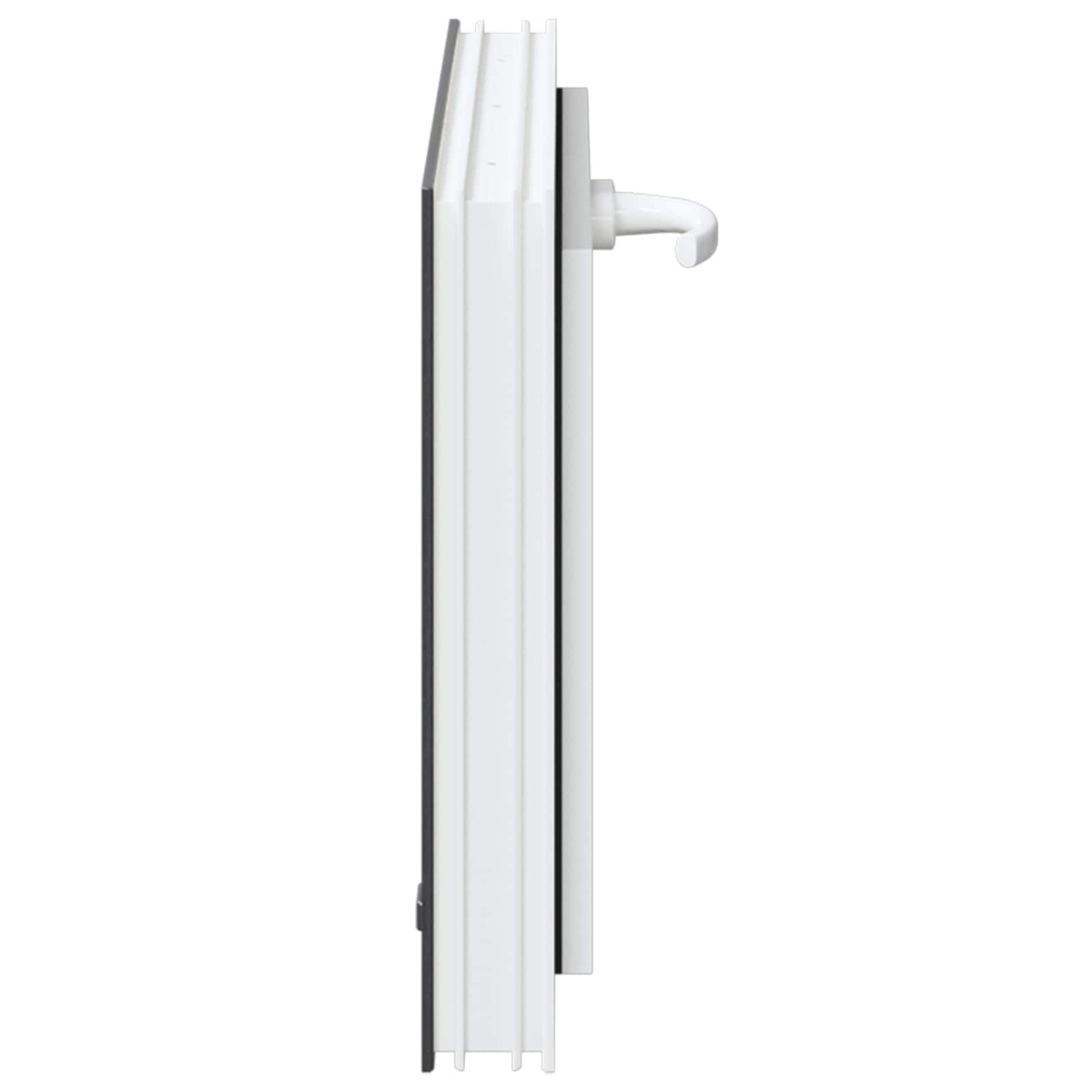 vidaXL Παράθυρο Κάτω Στρώματος RISOR 60 x 40 cm PVC και Γυαλί Ανθρακί