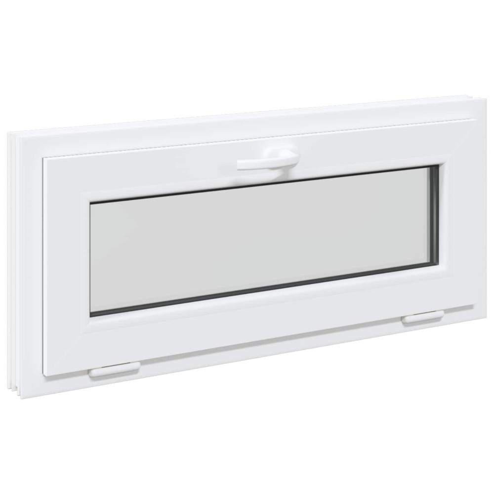 vidaXL Παράθυρο Κάτω Στρώματος RISOR 90 x 40 cm PVC και Γυαλί Ανθρακί
