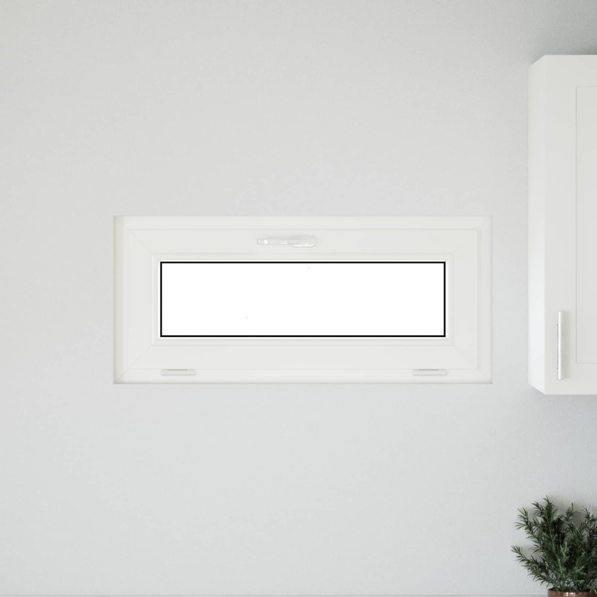 vidaXL Παράθυρο Κάτω Στρώματος RISOR 90 x 40 cm PVC και Γυαλί Ανθρακί