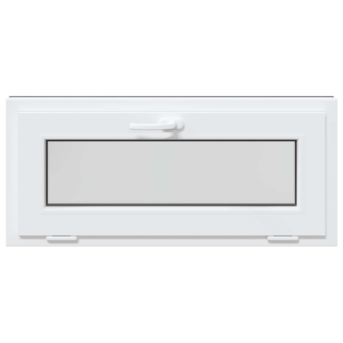 vidaXL Παράθυρο Κάτω Στρώματος RISOR 90 x 40 cm PVC και Γυαλί Ανθρακί