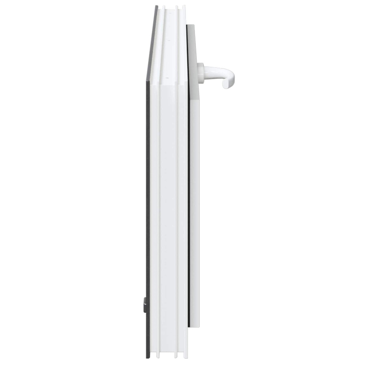 vidaXL Παράθυρο Κάτω Στρώματος RISOR 90 x 40 cm PVC και Γυαλί Ανθρακί