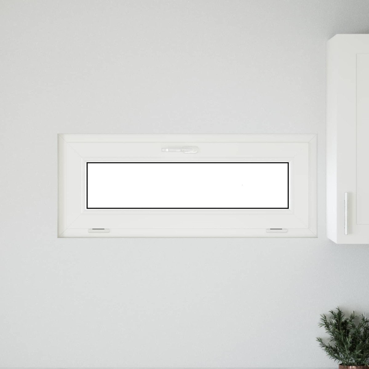 vidaXL Παράθυρο Κάτω Στρώματος RISOR 100 x 40 cm PVC και Γυαλί Ανθρακί