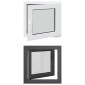 vidaXL Παράθυρο Κάτω Στρώματος RISOR 50 x 50 cm PVC και Γυαλί Ανθρακί