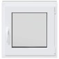 vidaXL Παράθυρο Κάτω Στρώματος RISOR 50 x 50 cm PVC και Γυαλί Ανθρακί