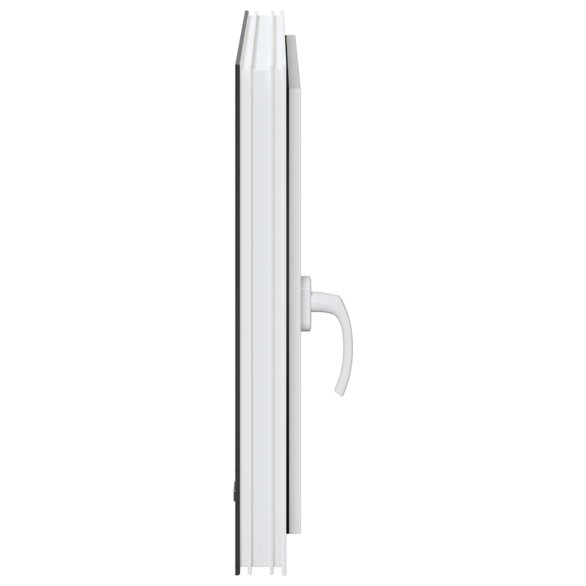 vidaXL Παράθυρο Κάτω Στρώματος RISOR 50 x 50 cm PVC και Γυαλί Ανθρακί