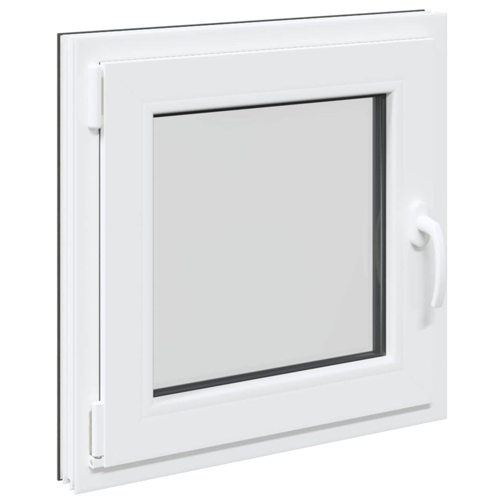 vidaXL Παράθυρο Κάτω Στρώματος RISOR 50 x 50 cm PVC και Γυαλί Ανθρακί