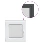vidaXL Παράθυρο Κάτω Στρώματος RISOR 50 x 50 cm PVC και Γυαλί Ανθρακί