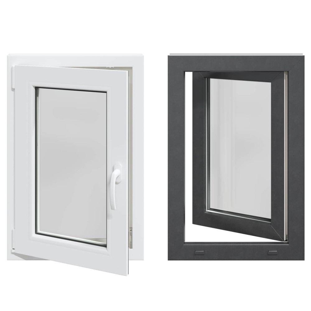 vidaXL Παράθυρο Κάτω Στρώματος RISOR 50 x 75 cm PVC και Γυαλί Ανθρακί
