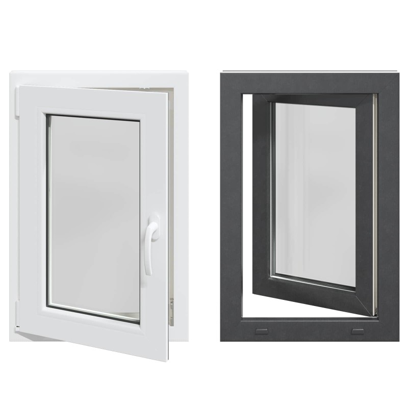vidaXL Παράθυρο Κάτω Στρώματος RISOR 50 x 75 cm PVC και Γυαλί Ανθρακί