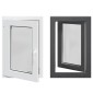 vidaXL Παράθυρο Κάτω Στρώματος RISOR 50 x 75 cm PVC και Γυαλί Ανθρακί