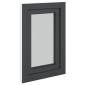 vidaXL Παράθυρο Κάτω Στρώματος RISOR 50 x 75 cm PVC και Γυαλί Ανθρακί