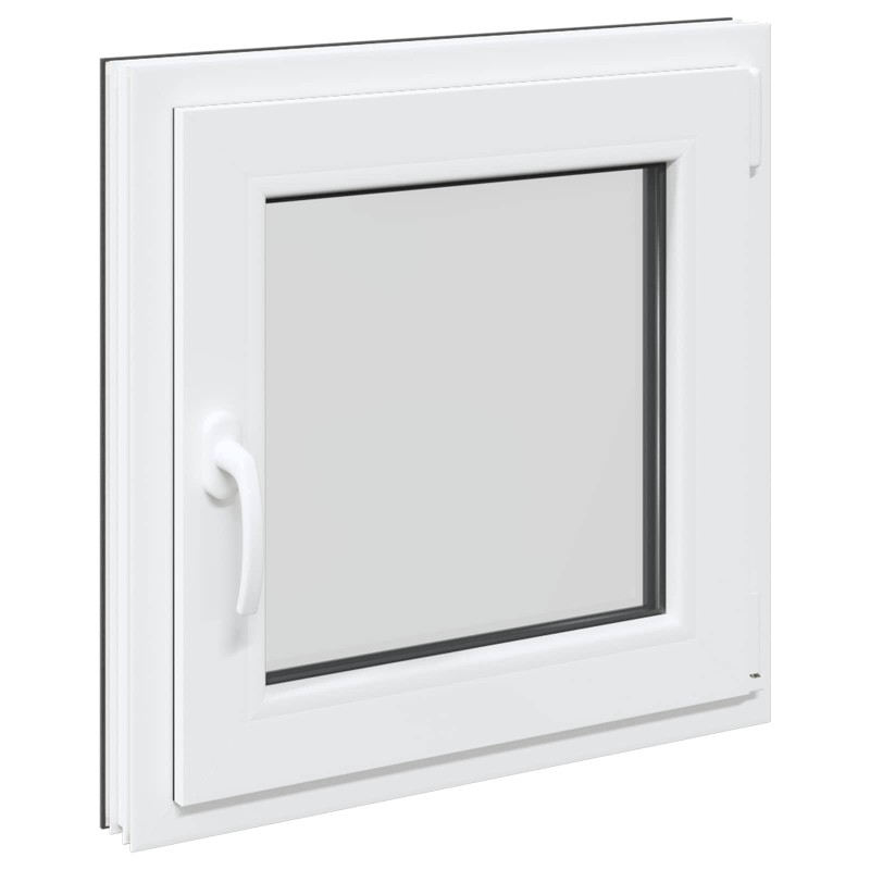 vidaXL Παράθυρο Κάτω Στρώματος RISOR 60 x 60 cm PVC και Γυαλί Ανθρακί