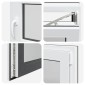 vidaXL Παράθυρο Κάτω Στρώματος RISOR 60 x 60 cm PVC και Γυαλί Ανθρακί