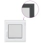 vidaXL Παράθυρο Κάτω Στρώματος RISOR 60 x 60 cm PVC και Γυαλί Ανθρακί