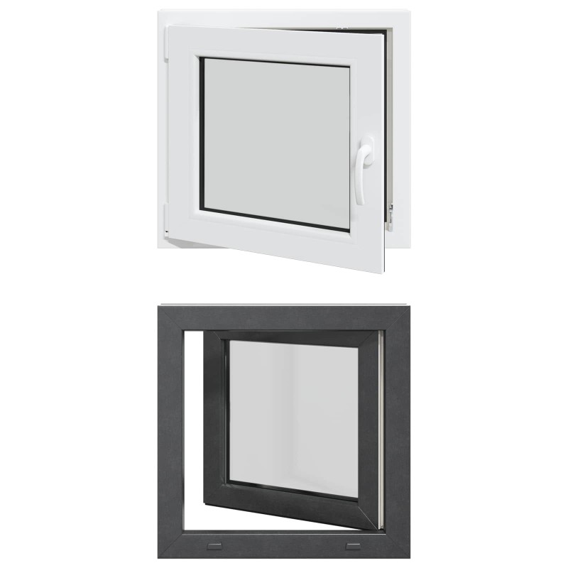 vidaXL Παράθυρο Κάτω Στρώματος RISOR 60 x 60 cm PVC και Γυαλί