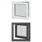 vidaXL Παράθυρο Κάτω Στρώματος RISOR 60 x 60 cm PVC και Γυαλί Ανθρακί