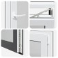 vidaXL Παράθυρο Κάτω Στρώματος RISOR 60 x 80 cm PVC και Γυαλί Ανθρακί
