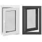 vidaXL Παράθυρο Κάτω Στρώματος RISOR 60 x 90 cm PVC και Γυαλί Ανθρακί