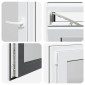 vidaXL Παράθυρο Κάτω Στρώματος RISOR 60 x 100 cm PVC και Γυαλί Ανθρακί