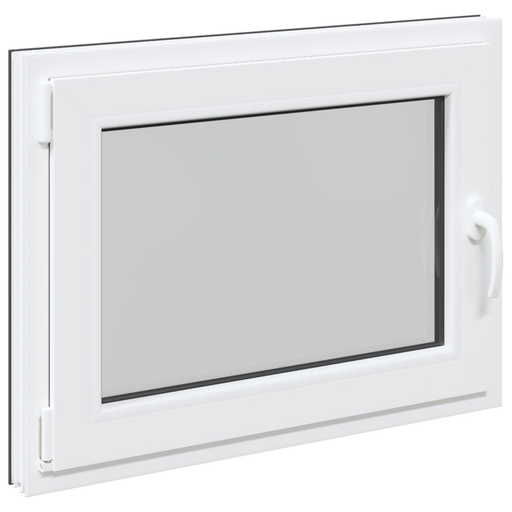 vidaXL Παράθυρο Κάτω Στρώματος RISOR 80 x 50 cm PVC και Γυαλί Ανθρακί
