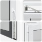 vidaXL Παράθυρο Κάτω Στρώματος RISOR 80 x 50 cm PVC και Γυαλί Ανθρακί