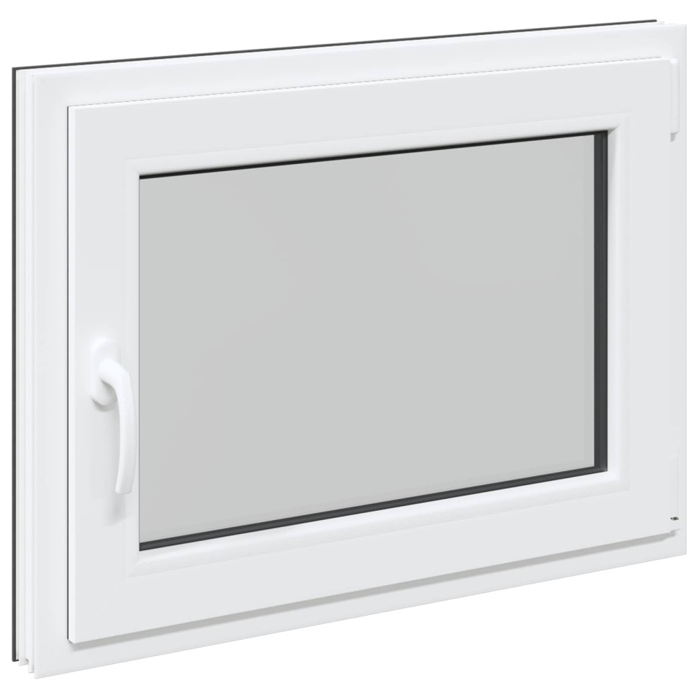 vidaXL Παράθυρο Κάτω Στρώματος RISOR 80 x 50 cm PVC και Γυαλί Ανθρακί