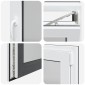 vidaXL Παράθυρο Κάτω Στρώματος RISOR 80 x 50 cm PVC και Γυαλί Ανθρακί
