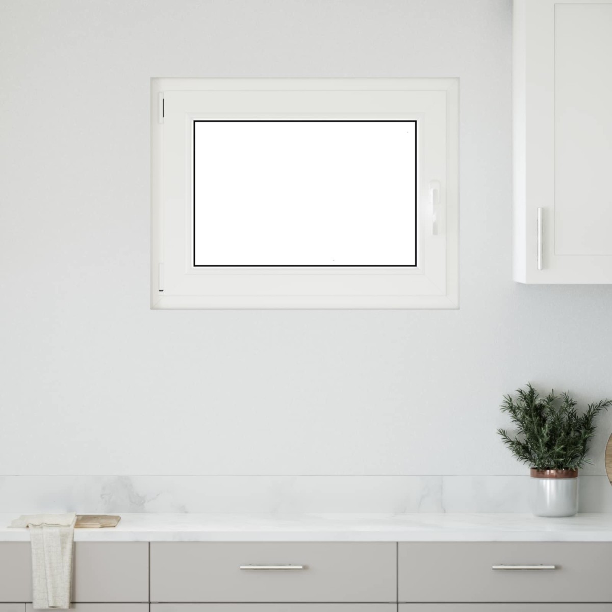 vidaXL Παράθυρο Κάτω Στρώματος RISOR 80 x 60 cm PVC και Γυαλί Ανθρακί