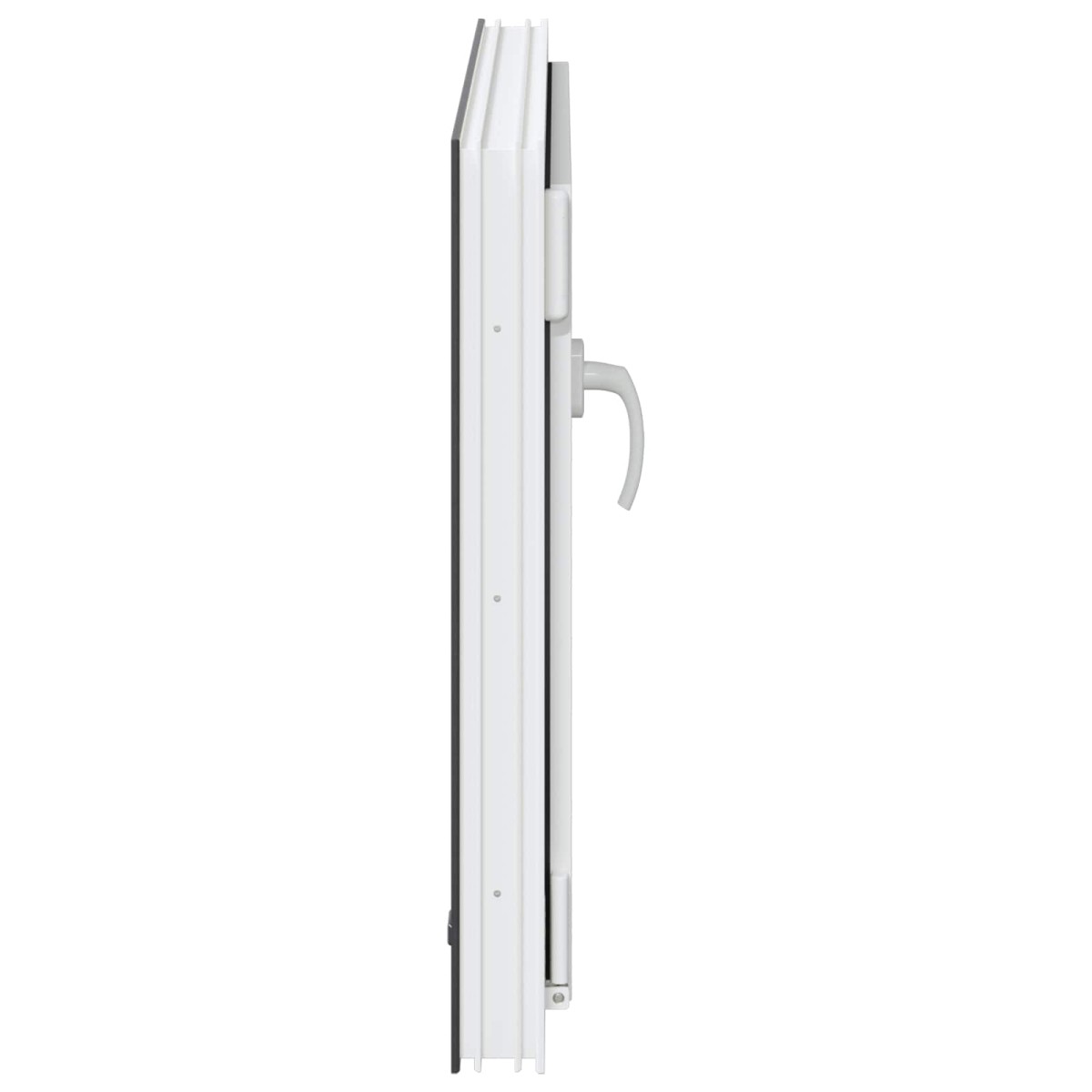 vidaXL Παράθυρο Κάτω Στρώματος RISOR 80 x 70 cm PVC και Γυαλί Ανθρακί