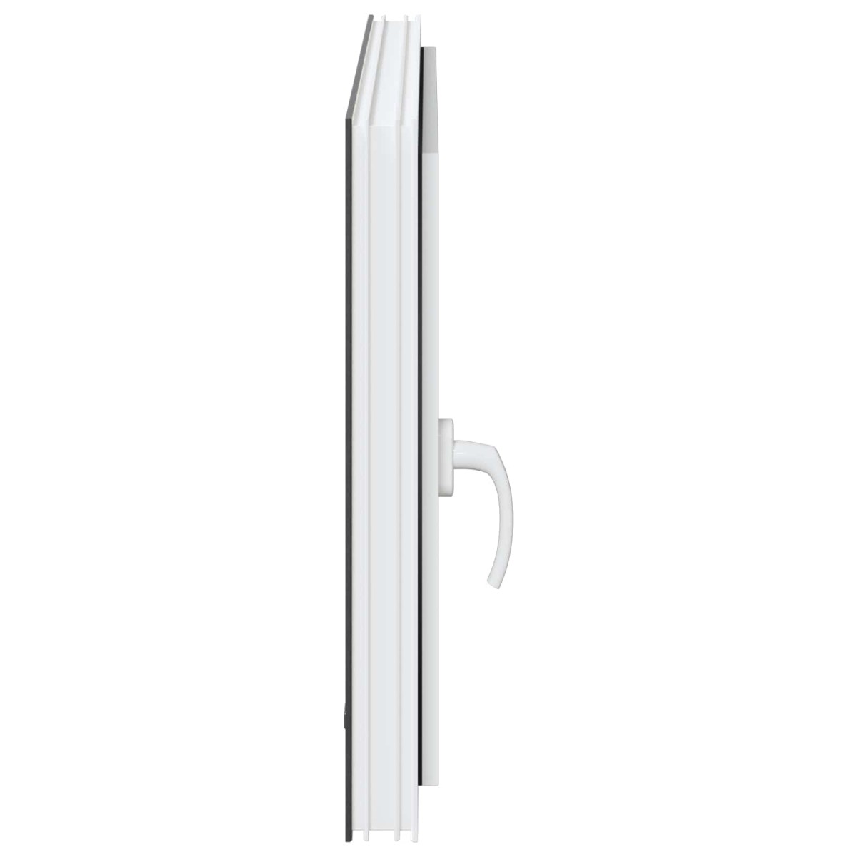 vidaXL Παράθυρο Κάτω Στρώματος RISOR 80 x 70 cm PVC και Γυαλί Ανθρακί