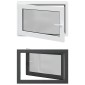 vidaXL Παράθυρο Κάτω Στρώματος RISOR 90 x 50 cm PVC και Γυαλί Ανθρακί