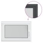 vidaXL Παράθυρο Κάτω Στρώματος RISOR 90 x 60 cm PVC και Γυαλί Ανθρακί