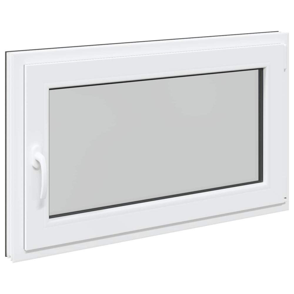 vidaXL Παράθυρο Κάτω Στρώματος RISOR 100 x 50 cm PVC και Γυαλί Ανθρακί