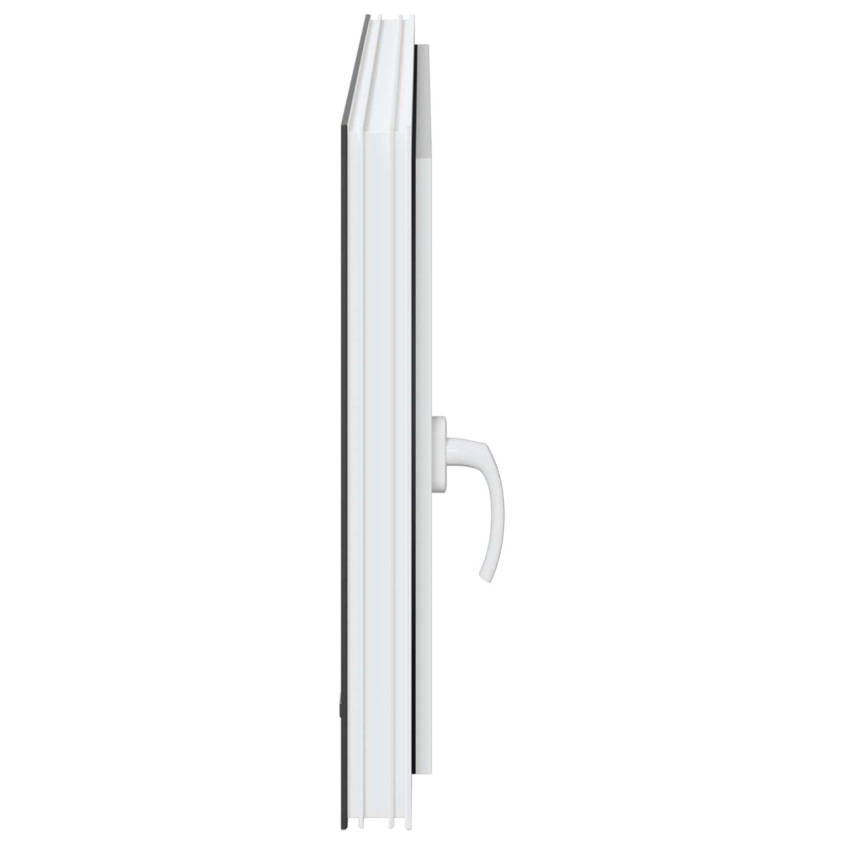 vidaXL Παράθυρο Κάτω Στρώματος RISOR 100 x 50 cm PVC και Γυαλί Ανθρακί