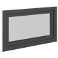 vidaXL Παράθυρο Κάτω Στρώματος RISOR 100 x 50 cm PVC και Γυαλί Ανθρακί