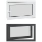 vidaXL Παράθυρο Κάτω Στρώματος RISOR 100 x 60 cm PVC και Γυαλί Ανθρακί