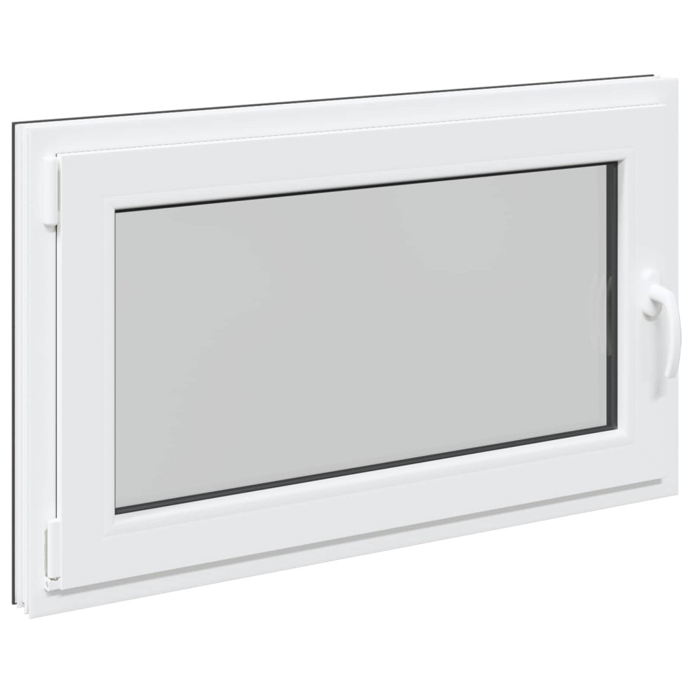 vidaXL Παράθυρο Κάτω Στρώματος RISOR 100 x 60 cm PVC και Γυαλί Ανθρακί