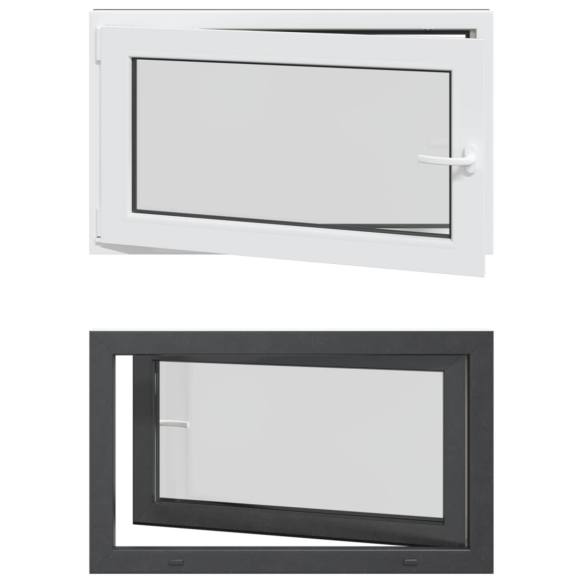 vidaXL Παράθυρο Κάτω Στρώματος RISOR 100 x 70 cm PVC και Γυαλί