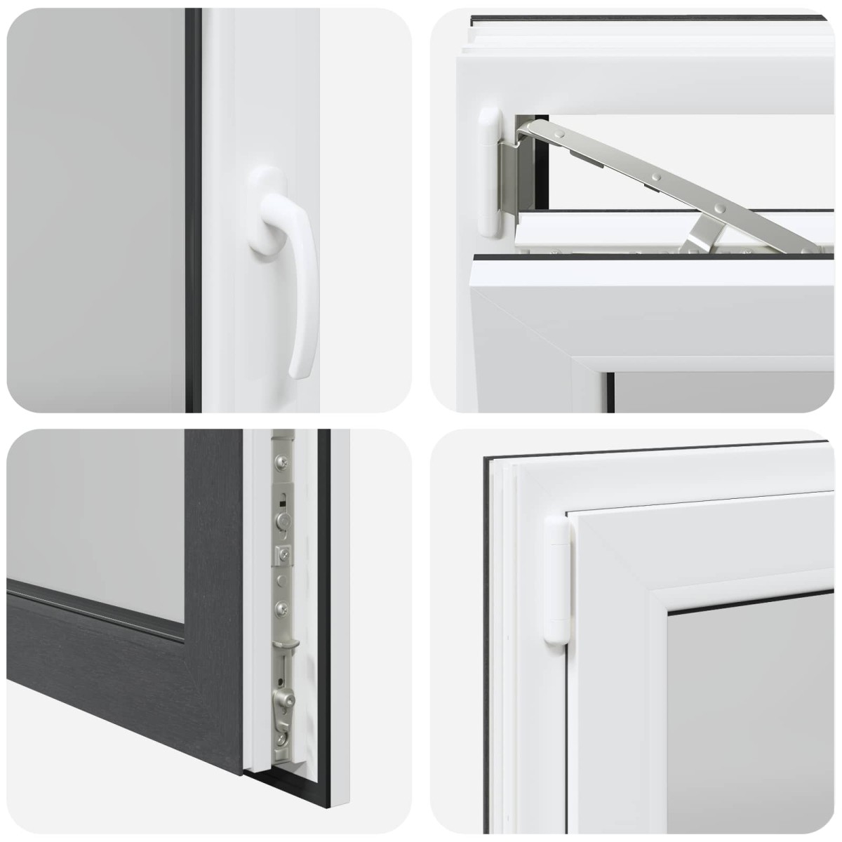 vidaXL Παράθυρο Κάτω Στρώματος RISOR 100 x 70 cm PVC και Γυαλί