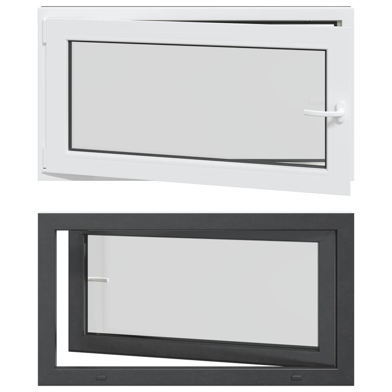 vidaXL Παράθυρο Κάτω Στρώματος RISOR 110 x 50 cm PVC και Γυαλί