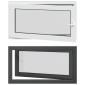 vidaXL Παράθυρο Κάτω Στρώματος RISOR 110 x 50 cm PVC και Γυαλί