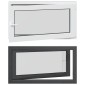 vidaXL Παράθυρο Κάτω Στρώματος RISOR 110 x 60 cm PVC και Γυαλί Ανθρακί