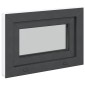 vidaXL Παράθυρο Κάτω Στρώματος RISOR 60 x 40 cm PVC και Γυαλί Ανθρακί
