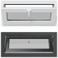 vidaXL Παράθυρο Κάτω Στρώματος RISOR 90 x 40 cm PVC και Γυαλί Ανθρακί