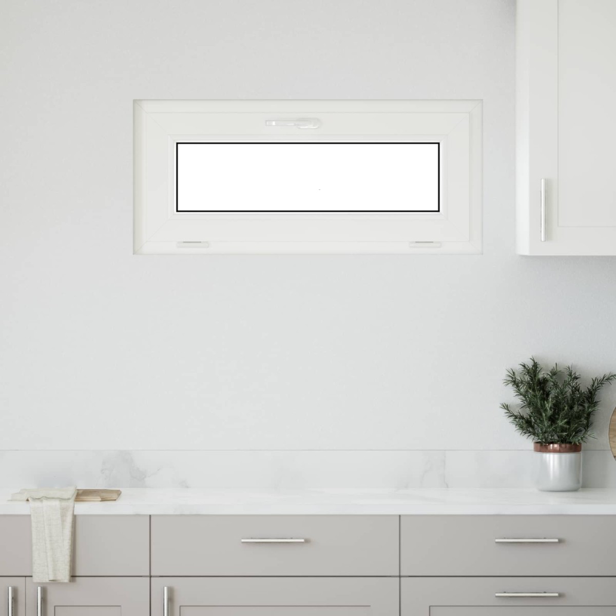 vidaXL Παράθυρο Κάτω Στρώματος RISOR 90 x 40 cm PVC και Γυαλί Ανθρακί