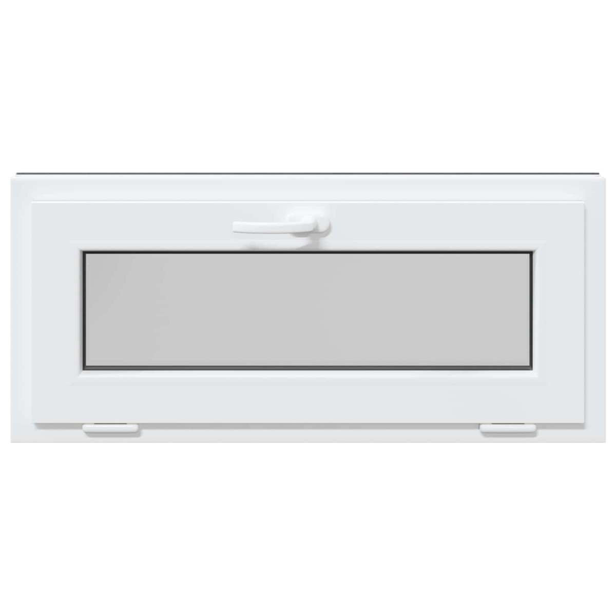 vidaXL Παράθυρο Κάτω Στρώματος RISOR 90 x 40 cm PVC και Γυαλί Ανθρακί