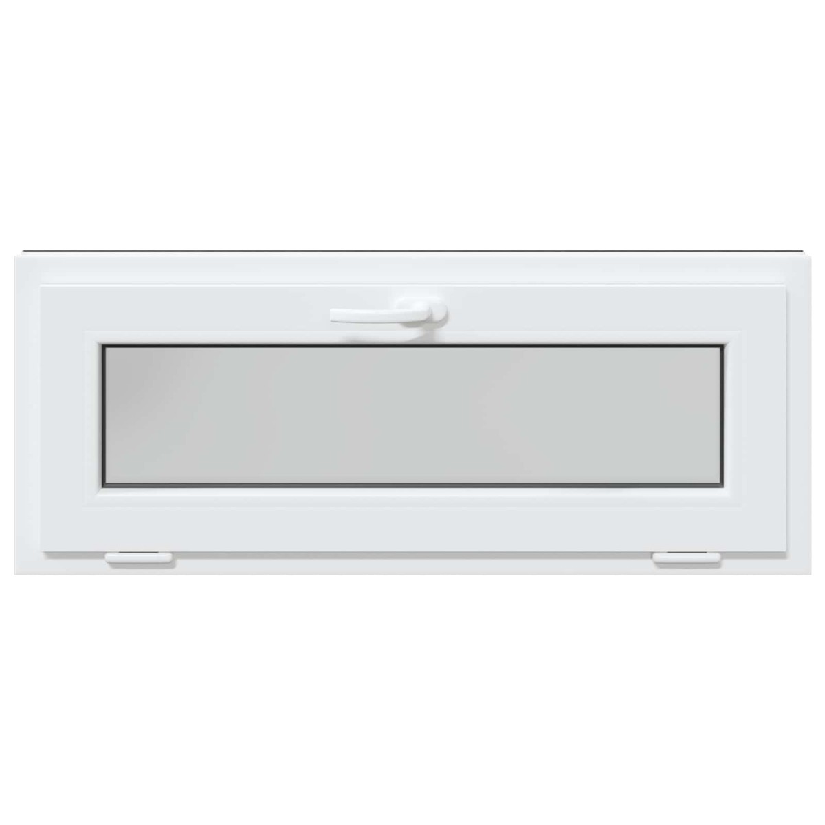 vidaXL Παράθυρο Κάτω Στρώματος RISOR 100 x 40 cm PVC και Γυαλί Ανθρακί